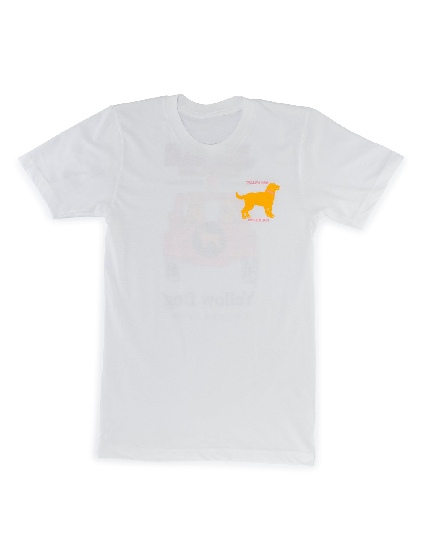 White Short Sleeve t-shirt Yellow Dog Collection: Jeep Hair