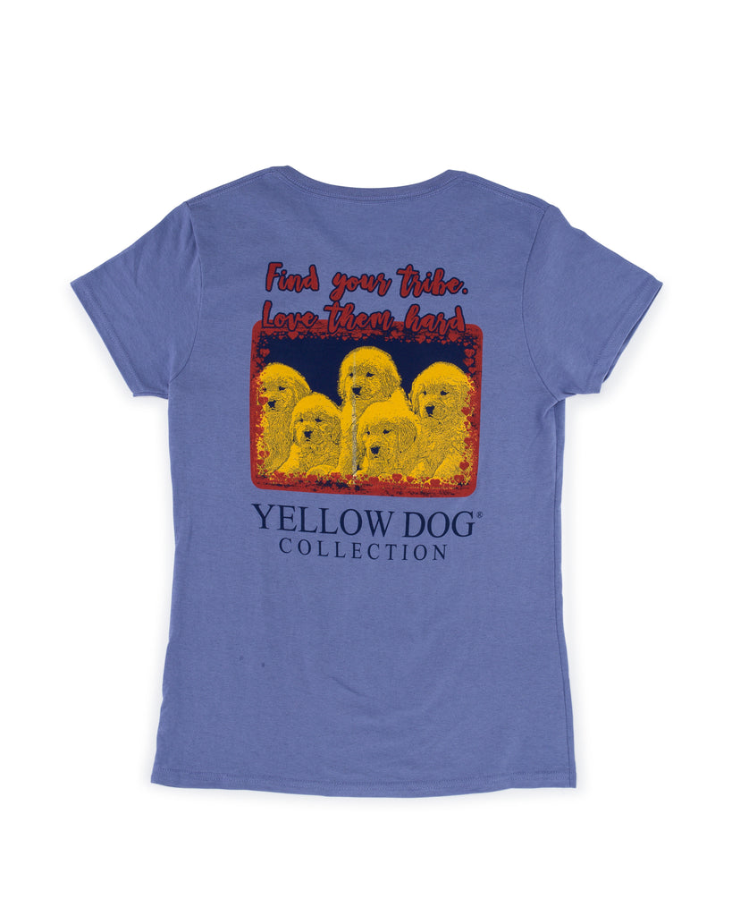 Short Sleeve tshirt Yellow Dog Collection Find Your Tribe Yellow