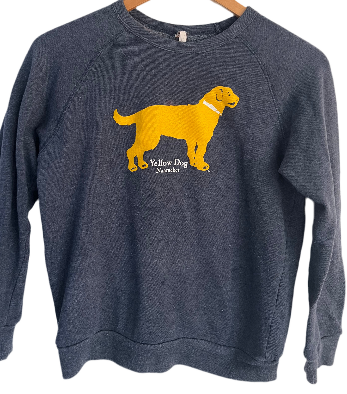 Youth Yellow Dog Crew Neck Sweatshirt Ocean Washed Nantucket Blue Limited Edition 1/1