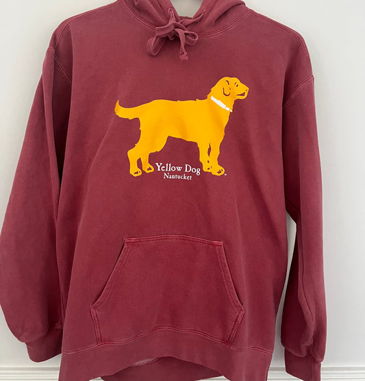 Yellow Dog Pullover Hooded Sweatshirt Nantucket Red