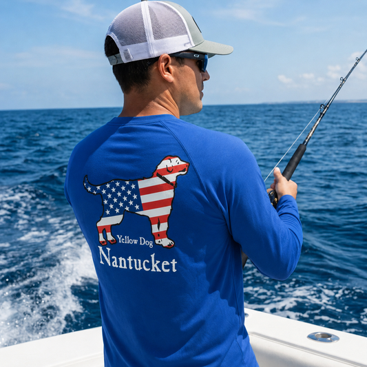 Yellow Dog Nantucket Long Sleeve USA Tshirt