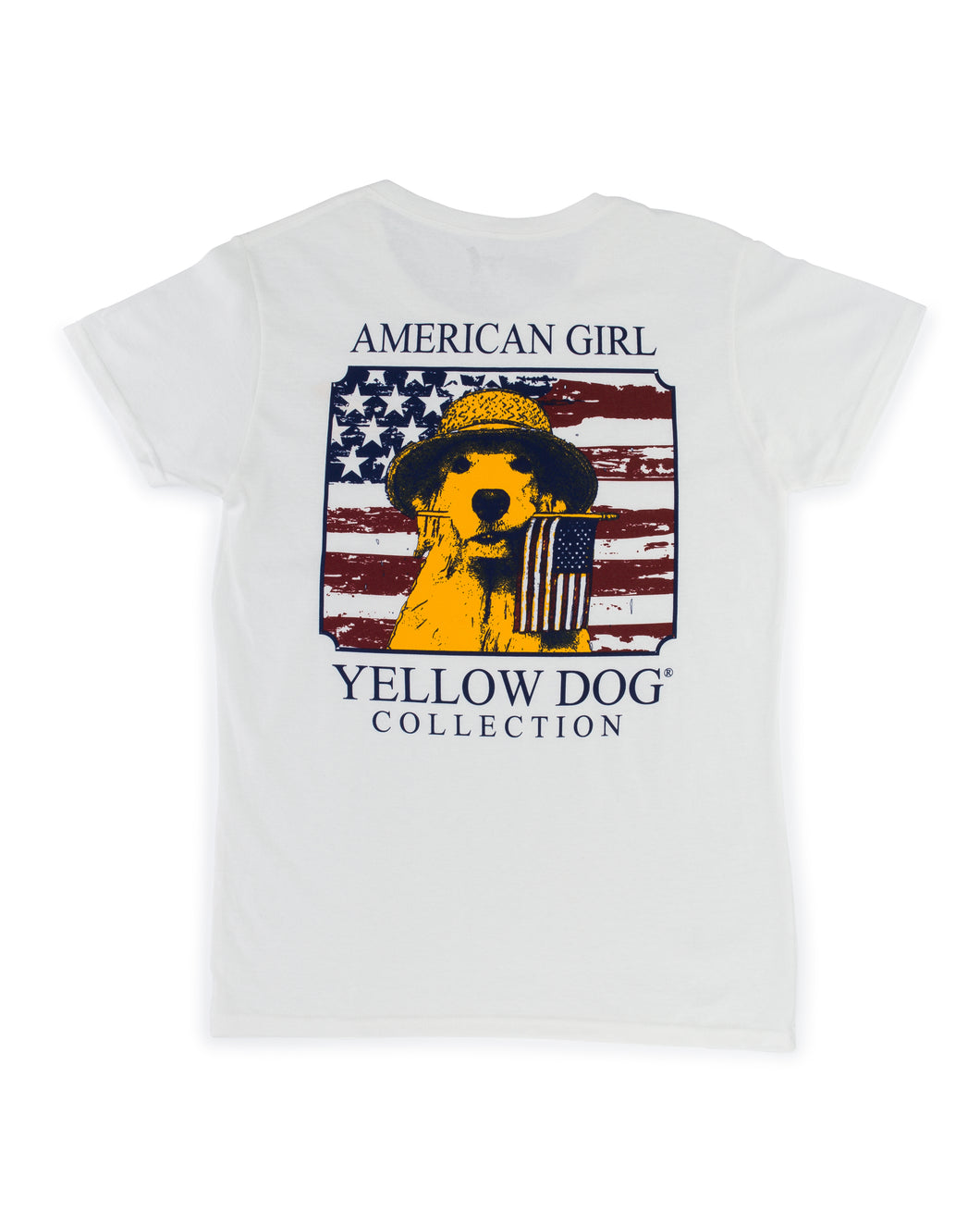 Women's Short Sleeve t-shirt Yellow Dog Collection: American Girl