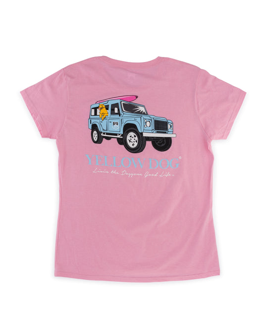 Women's Short Sleeve t-shirt Yellow Dog Collection: Defender 110