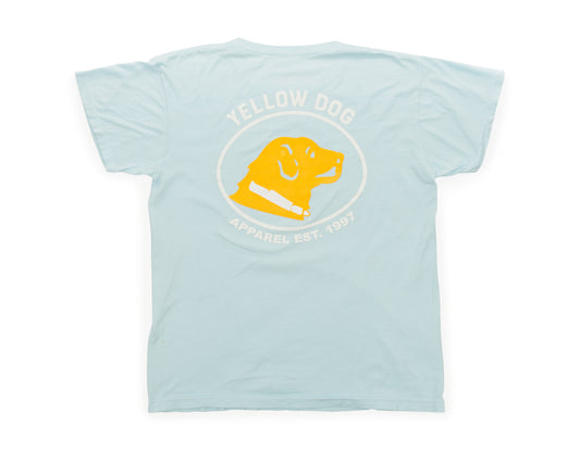 Women's Short Sleeve Yellow Dog Retriever Head Tshirt
