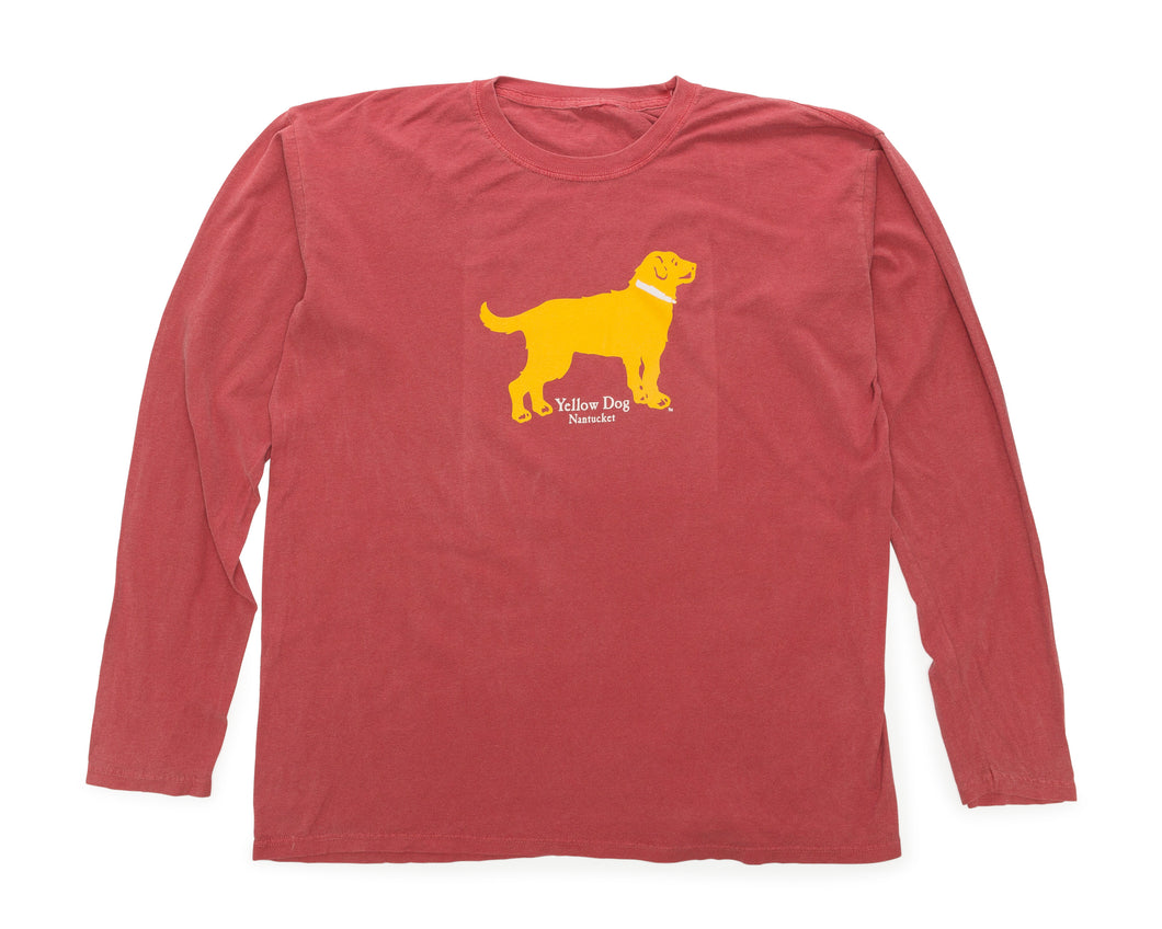 Yellow Dog Ladies Fitted Long sleeve T-shirt Nantucket red